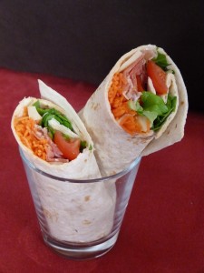 » Wrap jambon Serrano, crudités