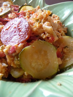 » Brouillade de légumes et chorizo