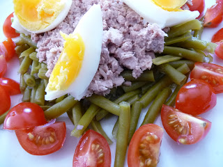 » Salade haricots verts-tomates-oeufs-thon