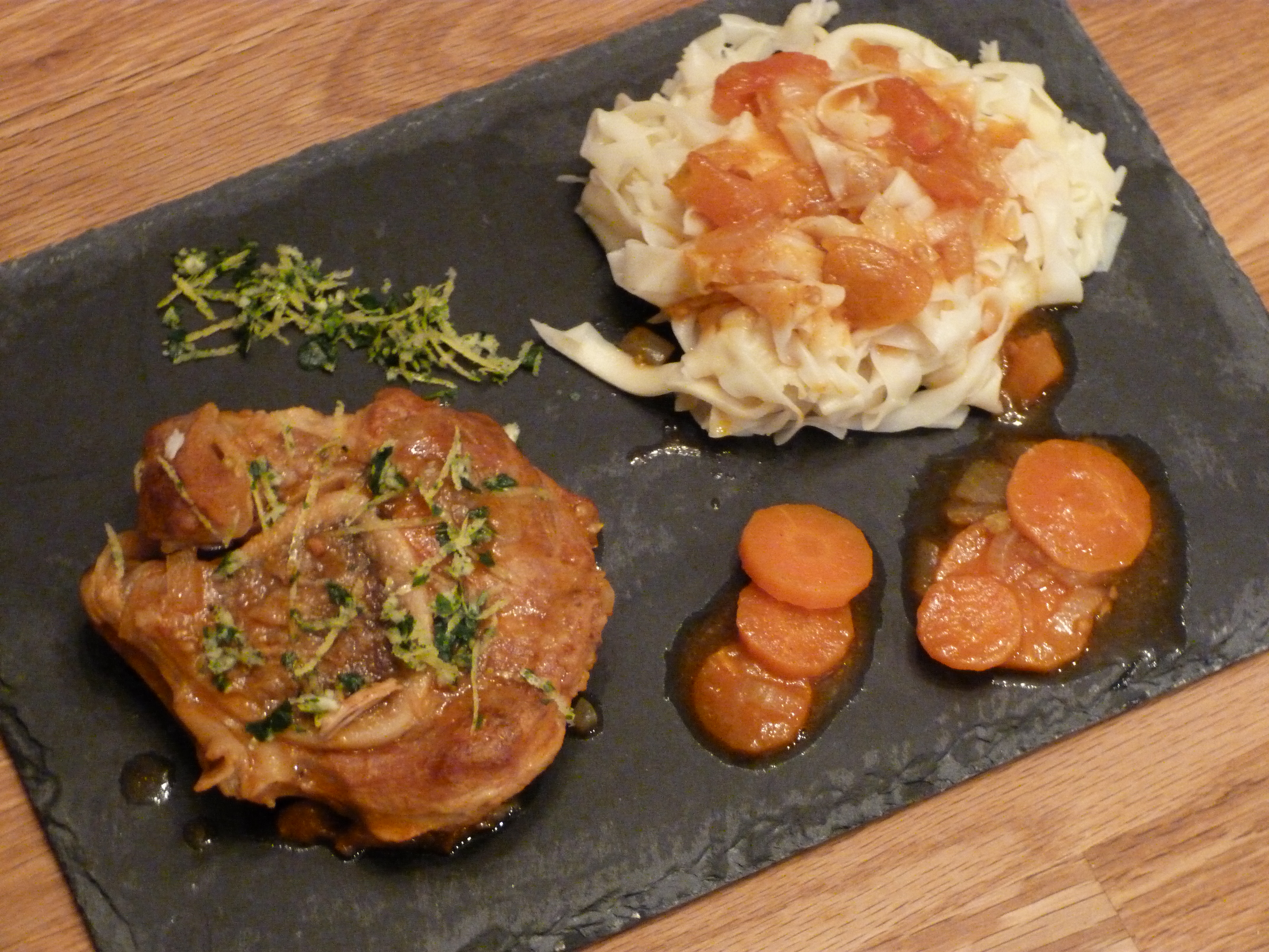 » Osso-buco et tagliatelles fraîches