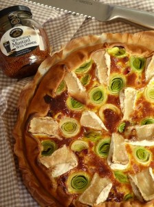 » Quiche rustique chèvre-poireau-moutarde à l’ancienne à la Guinness