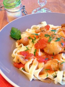 » Sauté de poulet champignons et tomates