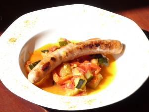 » Ratatouille, saucisses et touche de curry