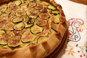 » Quiche poireau-courgette-chèvre frais
