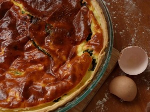 » Quiche paysanne épinard chèvre lard