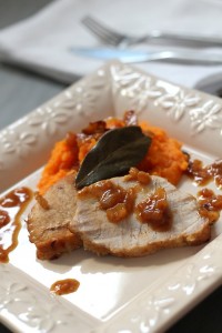 » Rôti de porc à la bière et purée de carotte